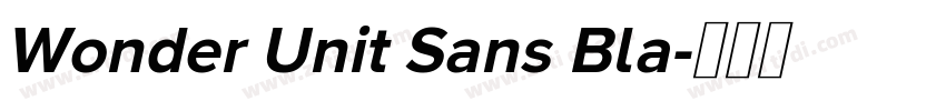 Wonder Unit Sans Bla字体转换